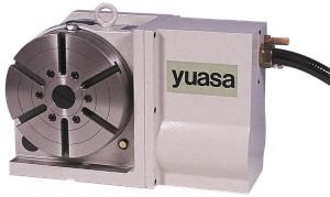 YUASA 1 Spindle, 50 Max RPM, 8.66" Table Diam, 1.36 hp, Horizontal & Vertical CNC Rotary Indexing Table 120 kg (260 Lb) Max Horiz Load, 160.02mm Centerline Height DMNC-220 - 78808441
