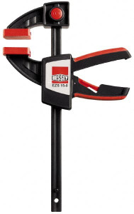 Bessey 6" Capacity, 3-1/2" Throat Depth Bar Clamp 445 Lb Clamping Pressure, 14" OAL, 13-1/2" Max Spread EZS15-8 - 93546950
