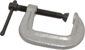 Gibraltar Products Light-Duty 1-1/2" Max Opening, 1-1/2" Throat Depth, Cast Iron Standard C-Clamp 400 Lb Capacity, 0" Min Opening, Standard Throat Depth, Malleable Cast Iron Screw CCM00431 - 06987374