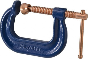 Gibraltar Products Regular-Duty 2" Max Opening, 2" Throat Depth, Forged Steel Standard C-Clamp 3,500 Lb Capacity, 0" Min Opening, Deep Throat, Copper Plated Screw CCM00394-2 - 73083503