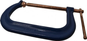 Gibraltar Products Regular-Duty 8" Max Opening, 5" Throat Depth, Forged Steel Standard C-Clamp 6,900 Lb Capacity, 0" Min Opening, Deep Throat, Copper Plated Screw CCM00398-2 - 73083545