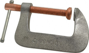 Made in USA Light-Duty 2-1/4" Max Opening, 1-3/4" Throat Depth, Aluminum Alloy Standard C-Clamp 875 Lb Capacity, 0" Min Opening, Standard Throat Depth CCC-1002 - 01884428