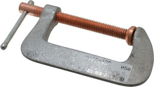 Made in USA Light-Duty 3" Max Opening, 1-7/8" Throat Depth, Aluminum Alloy Standard C-Clamp 1,100 Lb Capacity, 0" Min Opening, Standard Throat Depth CCC-1003 - 01884436