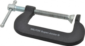 Wilton Light-Duty 2" Max Opening, 1-1/4" Throat Depth, Forged Steel Standard C-Clamp 875 Lb Capacity, 0" Min Opening, Standard Throat Depth, Steel Screw 21305 - 08093544
