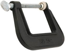 Wilton Light-Duty 1-1/4" Max Opening, 1-1/4" Throat Depth, Ductile Iron Standard C-Clamp 450 Lb Capacity, 0" Min Opening, Standard Throat Depth, Steel Screw 22105 - 08094559