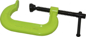 Wilton Regular-Duty 3" Max Opening, 2-1/2" Throat Depth, Forged Steel Standard C-Clamp 3,500 Lb Capacity, 0" Min Opening, Deep Throat, Alloy Steel Screw 14301 - 08104838