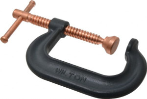 Wilton Regular-Duty 3" Max Opening, 2-1/2" Throat Depth, Forged Steel Standard C-Clamp 3,500 Lb Capacity, 0" Min Opening, Deep Throat 14229 - 78090230