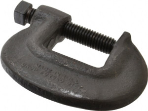 Wilton Extra Heavy-Duty 1-3/8" Max Opening, 1-3/32" Throat Depth, Forged Steel Standard C-Clamp 5,600 Lb Capacity, 0" Min Opening, Standard Throat Depth, Cold Drawn Steel Screw 14518 - 78090412