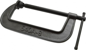 Wilton Light-Duty 8" Max Opening, 3-1/4" Throat Depth, Ductile Iron Standard C-Clamp 2,750 Lb Capacity, 0" Min Opening, Standard Throat Depth 22006 - 85516979