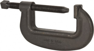 Wilton Extra Heavy-Duty 8-1/2" Max Opening, 3-5/8" Throat Depth, Forged Steel Standard C-Clamp 31,250 Lb Capacity, 0" Min Opening, Standard Throat Depth, Cold Drawn Steel Screw 14581 - 89490296
