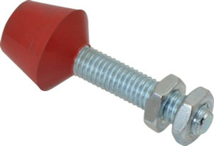 Destaco M8 Carbon Steel Cap Tip Clamp Spindle Assembly 35.05mm Thread Length, 53.09mm OAL, Flat Tip Cap, 0.83" Tip Surface Diam, Use with Toggle Clamps 225208-M - 01657840