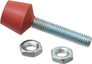 Destaco M6 Carbon Steel Cap Tip Clamp Spindle Assembly 29.97mm Thread Length, 43.94mm OAL, Flat Tip Cap, 0.63" Tip Surface Diam, Use with Toggle Clamps 202208M - 80573330