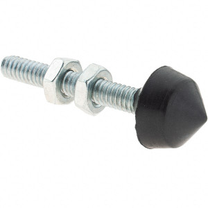 Destaco 1/4-20 Carbon Steel Cap Tip Clamp Spindle Assembly 39.62mm Thread Length, 57.15mm OAL, Cone Cushion Cap, 0.63" Tip Surface Diam, Use with Toggle Clamps 213208 - 83111799