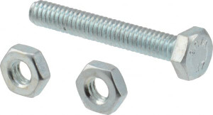 Destaco 1/4-20 Carbon Steel Hex Head Tip Clamp Spindle Assembly 44.45mm Thread Length, 48.77mm OAL, 0.44" Tip Surface Diam, Use with Straight-Line Action Clamps 205203 - 93312692