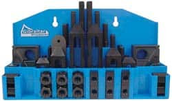 Gibraltar 52 Piece Fixturing Step Block & Clamp Set with 1" Step Block, 11/16" T-Slot, 1/2-13 Stud Thread 1-1/8" Nut Width, 3, 4, 5, 6, 7 & 8" Stud Lengths 20403G - 04804589