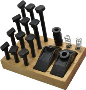 Value Collection 21 Piece Adjustable Fixturing Clamp Set with 5/8" T-Slot, 1/2-13 Stud Thread 400-8032 - 00094490