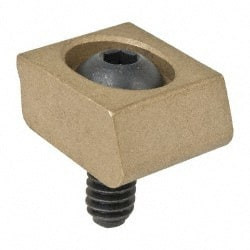 Mitee-Bite 1/4-20 Screw Thread, 3/4" Wide x 0.15" High, Smooth Brass Standard Style Screw Mount Toe Clamp 950 Lb Holding Force, 50" Lb Torque, 4.17 Lb Ft Torque, 0.44" Long Extension, 0.024" Throw, 6 Clamps in Package 26065 - 62018999