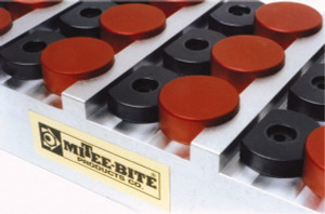 Mitee-Bite 3/8" Mild Steel Hex, 5/8-11 Stud Thread, Symmetrical Hex Clamp 35/64" Hex Height, 6,000 Lb Holding Force, Mild Steel Stud, 1-1/8" Long Thread, 100 Ft/Lb Torque, 4 Clamps 10510 - 62018957