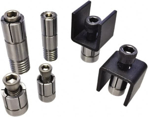 Mitee-Bite 0.2362 to 0.015" Expansion Diam, 500 Lb Holding Force, M3x0.5 Center Screw, Stainless Steel ID Expansion Clamp 1/4" Mount Hole Diam, 1 Mount Hole 38730 - 42285742