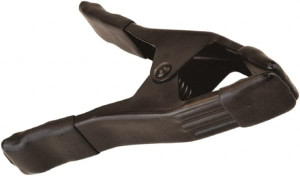 Bessey 1" Jaw Opening Capacity, 1-1/4" Throat Depth, Flat, Spring Clamp Steel Body, Vinyl Handle, Vinyl Tip, 4-1/8" OAL XM3-B - 50171388