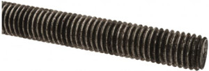 Made in USA 1/2-13 x 2 ft. Low Carbon Steel Threaded Rod Right Hand Thread, Oil Finish, UNC 01112 - 04352894