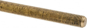 Made in USA 3/8-24 x 3 ft. Brass Threaded Rod Right Hand Thread, UNF 22304 - 06051569