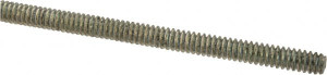 Value Collection #6-32 x 2 ft. Low Carbon Steel Threaded Rod Right Hand Thread, Zinc Plated Finish, UNC 03032 - 04352183