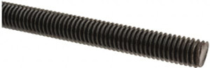 Value Collection 3/8-16 x 6 ft. Medium Carbon Steel Threaded Rod Right Hand Thread, Black Oxide Finish, UNC 45622 - 64818370