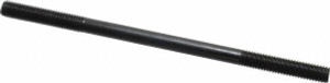 Gibraltar M8x1.25 150mm OAL Equal Double Threaded Stud Alloy Steel, Black Oxide Finish, 35mm Equal Thread Length, Metric 60310G - 74365560
