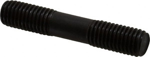 Gibraltar M12x1.75 65mm OAL Equal Double Threaded Stud Alloy Steel, Black Oxide Finish, 20mm Equal Thread Length, Metric 60502G - 74365701