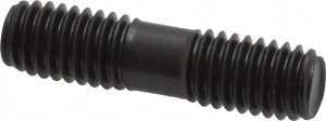 Gibraltar 3/8-16 1-1/2" OAL Equal Double Threaded Stud Alloy Steel, Black Oxide Finish, 1/2" Equal Thread Length 40501G - 74473471
