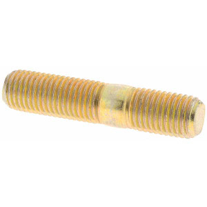 Value Collection 25 Qty 1 Pack M10x1.25 48mm OAL Unequal Double Threaded Stud Steel, 24mm Long Thread Length, 15mm Short Thread Length, Metric BD4223 - 66428103