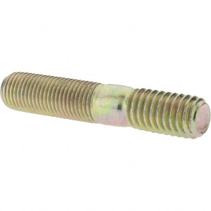 Value Collection 3/8-24 Long Thread, 3/8-16 Short Thread, 2" OAL Unequal Double Threaded Stud Alloy Steel, Zinc Yellow Dichromate Finish, 1-1/16" Long Thread Length, 5/8" Short Thread Length BD36967 - 80921679