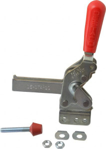 Destaco 1,000 Lb Holding Capacity, Vertical Handle, Manual Hold Down Toggle Clamp 64° Handle Movement, 76° Bar Opening, U-Bar, Straight Base, Electro-Plated Zinc, Carbon Steel 2007-UB - 05572300