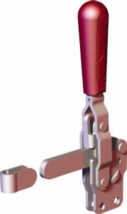 Destaco 499 Lb Holding Capacity, Vertical Handle, Manual Hold Down Toggle Clamp 57° Handle Movement, 90° Bar Opening, Solid Bar, Straight Base, Carbon Steel 207-SB - 44003671
