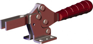 Destaco 499 Lb Holding Capacity, Horizontal Handle, Manual Hold Down Toggle Clamp 56° Handle Movement, 91° Bar Opening, U-Bar, Flanged Base, Carbon Steel 227-U-L - 44003788