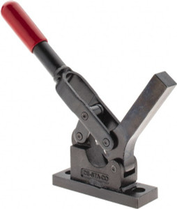 Destaco 600 Lb Holding Capacity, Horizontal Handle, Manual Hold Down Toggle Clamp 69° Handle Movement, 90° Bar Opening, Solid Bar, Flanged Base, Oxide Finish, Forged Alloy Steel 5305 - 44678449