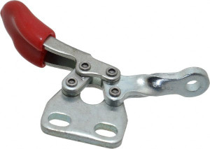 Destaco 60 Lb Holding Capacity, Horizontal Handle, Manual Hold Down Toggle Clamp 82° Handle Movement, 94° Bar Opening, Solid Bar, Straight Base, Electro-Plated Zinc, Carbon Steel 205-SB - 64825375