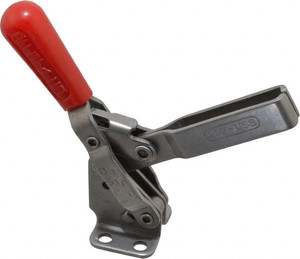 Destaco 450 Lb Holding Capacity, Vertical Handle, Manual Hold Down Toggle Clamp 57° Handle Movement, 99° Bar Opening, U-Bar, Flanged Base, Electro-Plated Zinc, Stainless Steel 207-35 - 76988518