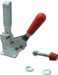 Destaco 750 Lb Holding Capacity, Horizontal Handle, Manual Hold Down Toggle Clamp 59° Handle Movement, 93° Bar Opening, U-Bar, Flanged Base, Electro-Plated Zinc, Carbon Steel 237-U - 76988849
