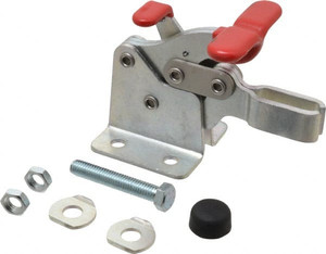 Destaco 750 Lb Holding Capacity, Horizontal Handle, Manual Hold Down Toggle Clamp 168° Handle Movement, 90° Bar Opening, U-Bar, Flanged Base, Electro-Plated Zinc, Carbon Steel 309-UR - 88153713