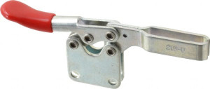 Destaco 200 Lb Holding Capacity, Horizontal Handle, Manual Hold Down Toggle Clamp 78° Handle Movement, 87° Bar Opening, U-Bar, Straight Base, Electro-Plated Zinc, Carbon Steel 215-UB - 95105698