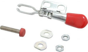 Destaco 60 Lb Holding Capacity, Horizontal Handle, Manual Hold Down Toggle Clamp 80° Handle Movement, 90° Bar Opening, U-Bar, Right Flanged Base, Electro-Plated Zinc, Carbon Steel 205-UR - 97359418