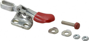 Destaco 60 Lb Holding Capacity, Horizontal Handle, Manual Hold Down Toggle Clamp 80° Handle Movement, 90° Bar Opening, U-Bar, Left Flanged Base, Electro-Plated Zinc, Carbon Steel 205-UL - 98400336