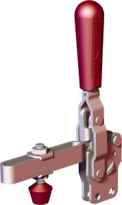 Destaco 375 Lb Holding Capacity, Vertical Handle, Manual Hold Down Toggle Clamp 57° Handle Movement, 99° Bar Opening, U-Bar, Straight Base, Carbon Steel 207-ULB - 99196917