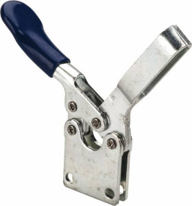 Gibraltar 200 Lb Holding Capacity, Horizontal Handle, Manual Hold Down Toggle Clamp 70° Handle Movement, 90° Bar Opening, U-Bar, Straight Base, Carbon Steel GIB-D-201BI - 73952582