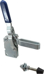 Gibraltar 600 Lb Holding Capacity, Vertical Handle, Manual Hold Down Toggle Clamp 58° Handle Movement, 106° Bar Opening, U-Bar, Straight Base, Carbon Steel GIB-U-112-19 - 77864460