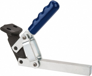 Gibraltar 1,000 Lb Holding Capacity, Vertical Handle, Manual Hold Down Toggle Clamp 65° Handle Movement, 195° Bar Opening, Solid Bar, Flanged Base, Electro-Plated Zinc, Carbon Steel GIB-U-527 - 77864585