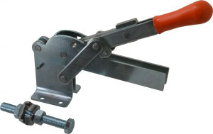 Knu-Vise 1,200 Lb Holding Capacity, Vertical Handle, Manual Hold Down Toggle Clamp 155° Handle Movement, 110° Bar Opening, U-Bar, Flanged Base, Carbon Steel CAV-1200 - 08105561