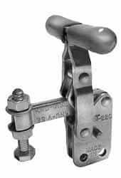 Knu-Vise 200 Lb Holding Capacity, Vertical Handle, Manual Hold Down Toggle Clamp 64° Handle Movement, 110° Bar Opening, Solid Bar, Straight Base, Carbon Steel SST-220 - 71826820